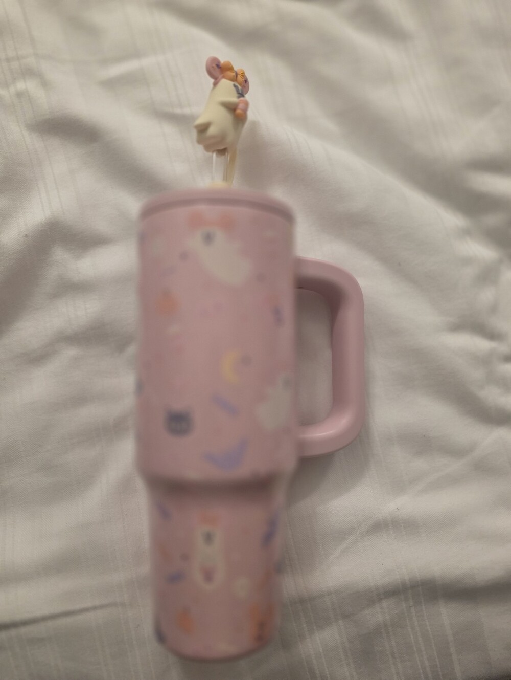 Disney Parks Cutie Ghost Tumbler With Straw Topper NEW